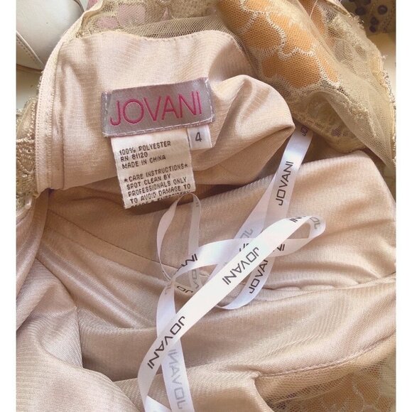 Jovani womens cocktail dress size 4 flesh  color  34ch 26w 36h  39L - Picture 9 of 11
